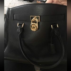black MK hamilton tote